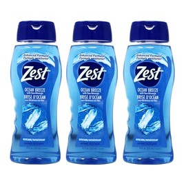 Zest Body Wash Ocean Breeze - 18 oz, Pack of 3 - Packaging May Vary