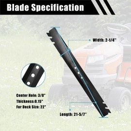 Cluparis 108-9764-03 Mulching Blade fit for Toro 22 inch Deck, Replaces 104-8697-03 131-4547-03, Fit Model 20333 20016 20331 20332 21445 21465 2 Pack