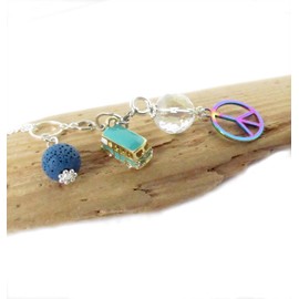 Retro Peace Sign Hanging Rear View Mirror Car Charm - A Sun Catcher for Your Car Mirror - Valentines Day Gifts for Teen