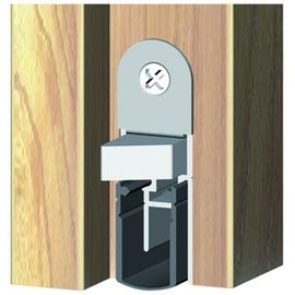 Athmer 1-382-1210 Door Seal Schall-Ex Duo L-15 WS No. 1-382 Outlet 2-s.L. 1208 mm Aluminium Silver-Coloured