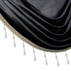 ELKCA Luxury Black Velvet Curtain Valances for Living Room with