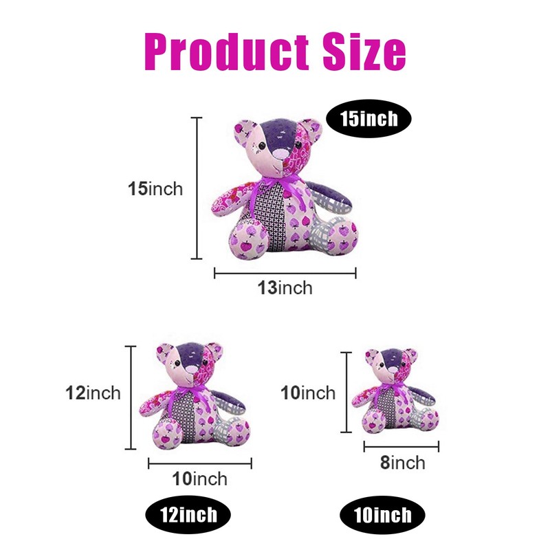 Memory Bear Patterns for Sewing, Sewing Patterns for Beginners, 10Pcs