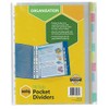 Marbig Indices & Dividers 10 Tab Pp A4 Clear Pockets