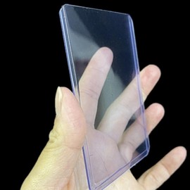 DIY Card Decoration Clear Storage Toploader Materials (25 Pcs) 2-Hole Holographic Sheet (25pcs) - Heart