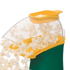 Presto 04870 Poplite Hot Air Popcorn Popper - Built-In Measuring Cup + Melts Butter, Easy to Clean, Built-In Cord Wrap, 18 Cups, Green/Gold
