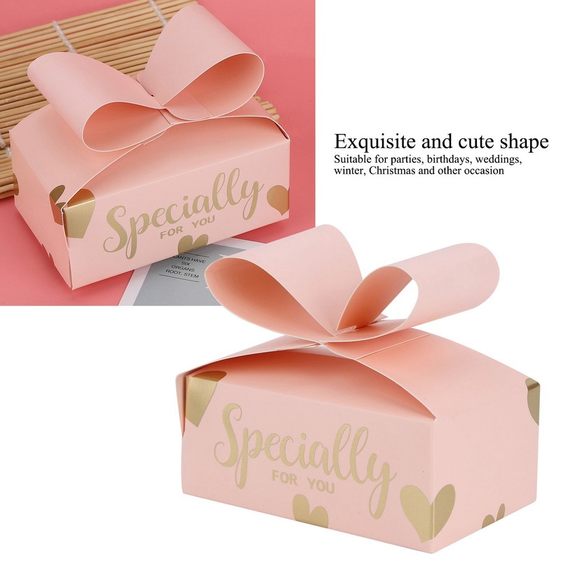 30PCS Bowknot Candy Boxes Gift Treat Boxes for Cookies Party