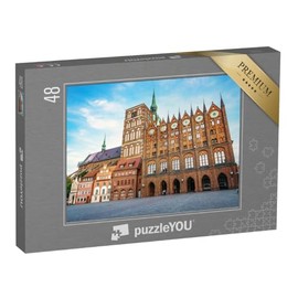 puzzleYOU: Puzzle 48 Pieces "Hanseatic City of Stralsund, Historical Town Hall and Nicholaic Church" - from the Stralsund Puzzle Collection