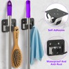KLEBV Broom Holder Wall Mount Screw Drilling, Sturdy Heavy Duty