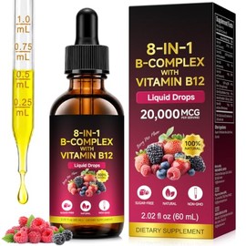 Vitamin B12 Liquid Drops, 60ml Fast Absorbing B12 Supplement