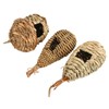 3Pcs Hummingbird House Small Grass Hanging Hand Woven Hummingbird House