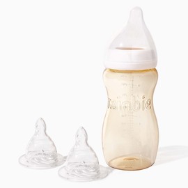 Minbie 6 Months + Breastfeeding Baby Bottle - Anti Colic & Reflux, BPA Free PPSU