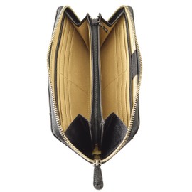 KANSAI YAMAMOTO MJ-4508 Women’s Long Wallet, Zip-around Wallet, Coin Purse, Genuine Leather - black