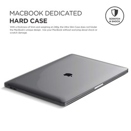 elago Ultra Slim Hard Case Compatible with MacBook Pro 13-inch with/Without Touch Bar [A2159/A1989/A1706/A1708][Version 2019/2018/2017/2016][Clear] - Full Protection, Access to All Features
