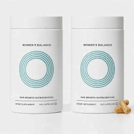 100% Pure Women's Balance Hair Growth Supplements, Ages 45 up, 120 Count, US shipi 2 Packs