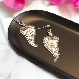 Tornado Earrings - Gift for Weather Enthusiasts Storm Chasers and Meteorologists - Twister Cyclone