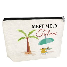 Mexico Vacation Gift Tulum Gift for Women Makeup Bag Mexico Souvenirs Gifts Travel Gifts for Friends Tulum Bachelorette Party Gift Cosmetic Bag Birthday Christmas Gift for Bestie Travel Toiletry Bag