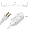 DEWENWILS 3 Pack 3FT Outlet Extension Cord Flat Plug, NEMA