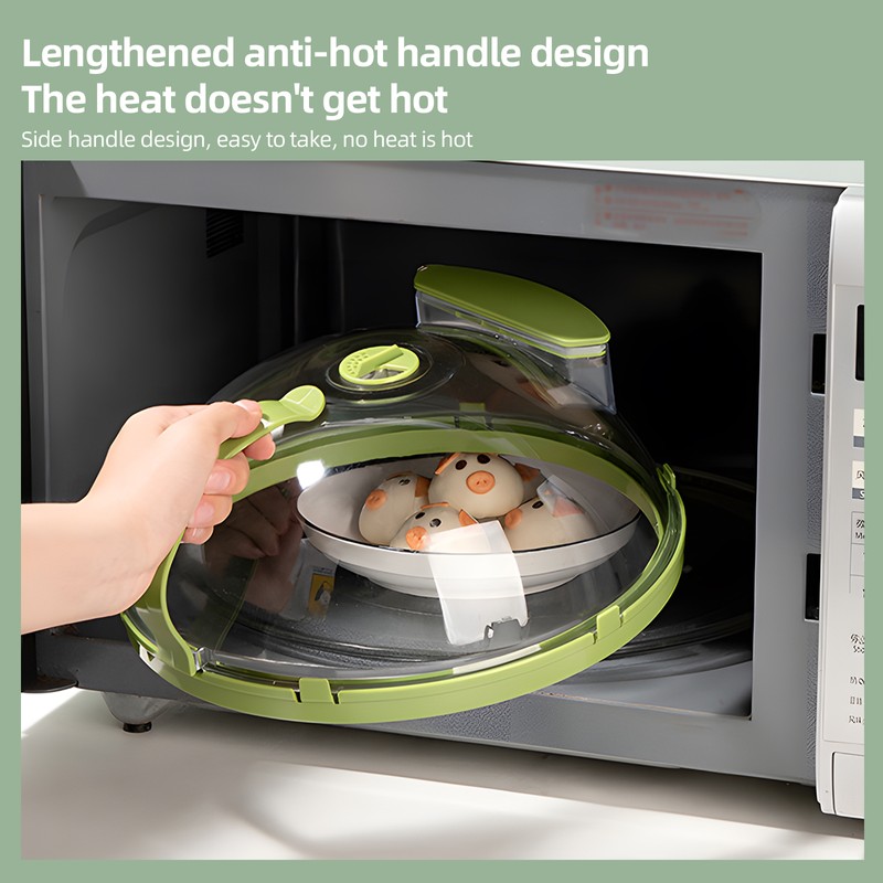 Microwave Splatter Cover for Food - Clear Microwave Splash Guard