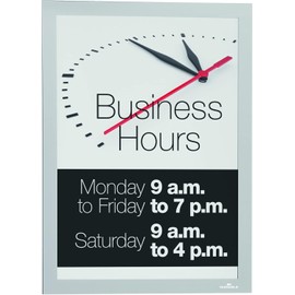 Durable Duraframe Sun A4 Self Cling Magnetic Window Display Frame - Silver (Pack of 2)