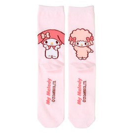 Sanrio 388904 My Melody Crew Length Socks, 9.1 - 9.8 inches (23 - 25 cm)