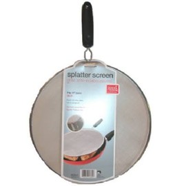 Good Cook 11-1/4 in. L Silver/Black Splatter Screen