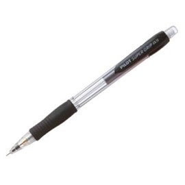 Pilot Super Grip Mechanical Pencil 0.5 mm Lead - Black Barrel, Pack of 12