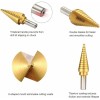 Tacklife 5PC Titanium Coated HSS Step Unibit Spral Drill Bit