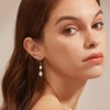 TTPSRY Ohrringe für Frauen Mode 14k Perlen Ohrringe 925 Sterling