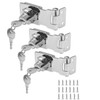 3Pcs Keyed Hasp Locks 2.5 Inch Twist Knob Keyed Locking