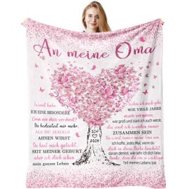 Jinmaple Oma Geschenk, Geschenk Oma Geburtstag, Geschenke Für Oma Zum Geburtstag, Oma Geschenk Geburtstag, Geschenk Für Oma Von Enkel, Beste Oma Geschenke, Geschenke Oma Decke 150x130CM