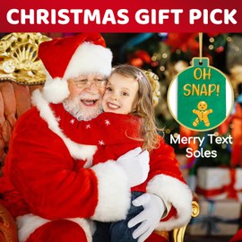 Zmart Gingerbread Socks Kids Boys Girls - 2-3 Years Old Gingerbreads Stockings, Gingerbread Christmas Xmas Cookies Gift