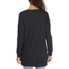 levaca Womens Fall Long Sleeve Plus Pullover Side Split Loose