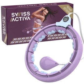 Swiss Activa+ Zusatzteile für Swiss Activa+ Smart Hula Hoop Blau/Violett. Es reicht von 112cm Körpergröße bis 130cm Körpergröße. Nicht enthalten ist der komplette Reifen
