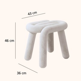 Aocloud Velvet Ottoman, Vanity Chair with Memory Foam Seat, Fashion Footstool, Footrest, Makeup Stool for Living Room, Bedroom, Dressing Room