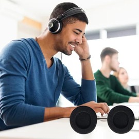 Zhenghebuy 4 Pairs 55mm Ear Pads,Headphone Earpad Covers,Ear Cushions Foam,Ear Cushions for Headset,Headset Ear Pads Replacement,Headset Sponge Covers