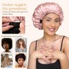 YANIBEST Double Layer Satin Bonnet Silk Bonnet for Sleeping Adjustable