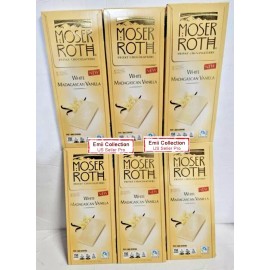 Moser Roth Private Chocolatiers White Madagascan Vanilla 4.4oz 125g (6 Bars)