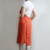 Linen Full Apron Manon (Tarocco) A219 [Lino e Lina/Lino e
