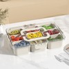9-Pack Divided Serving Tray with Lid & Handle - Portable