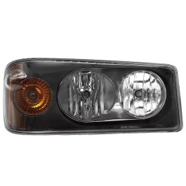 For Mack Granite GU713 Right/Passenger Side Headlight Assembly Truck Light System Compatible with Select for Mack ModelsMain Material: ABS, Main Color: Black
