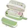 Sooez Large Pencil Case, Expandable Pencil Bag with 6 Compartments,