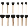Creativ 10409 Foam Stencil Brushes, D: 13-20-25-35 mm, 12 asstd,Black