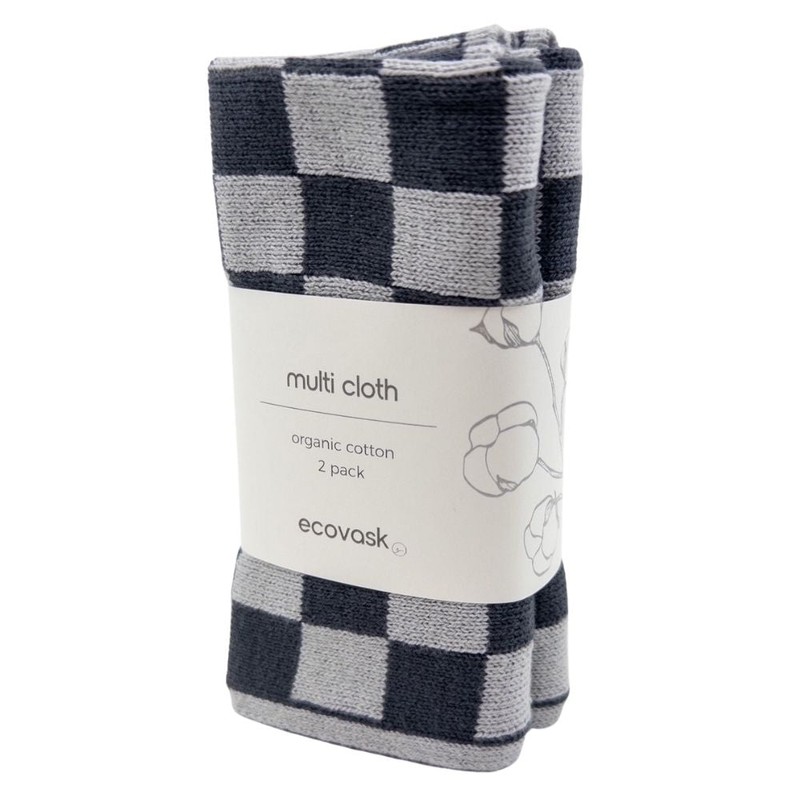 Ecovask Wash Cloth / Multi Cloth 2 Pack Organic Cotton,