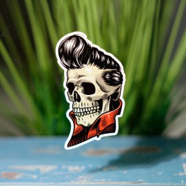Real Sticky Skull Sticker Dapper Retro Tattoo Art Cup Laptop Car Vehicle Window Bumper Decal