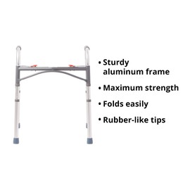 McKesson Junior Folding Walker for Children, Adjustable Aluminum Frame - Pediatric Medical Walking Aid - 350 lbs Weight Capacity, 1 Count