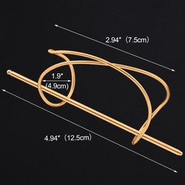 OIIKI X-Shaped Hair Stick, Bun Holder, Hair Cuff, Wedding Bun Cage, Vintage Hair Pins for Women (Gold, 1pcs)