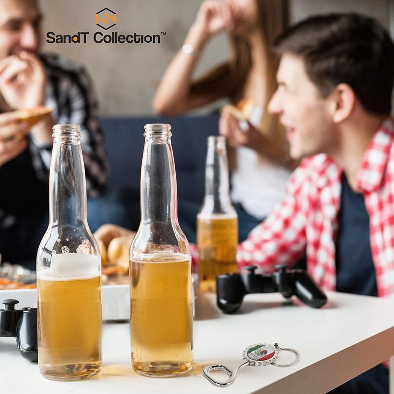 Llavero abrebotellas de 3 piezas con tapa de cerveza de
