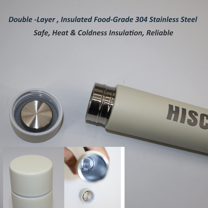 Thermos Flask Slim Long Water Bottle Dopper Stainless Steel 250