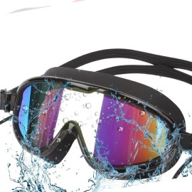 Unbranded Waterproof Swimming Goggles UV Anti-Fog Swim Glasses w/Earplus Men & Women Black