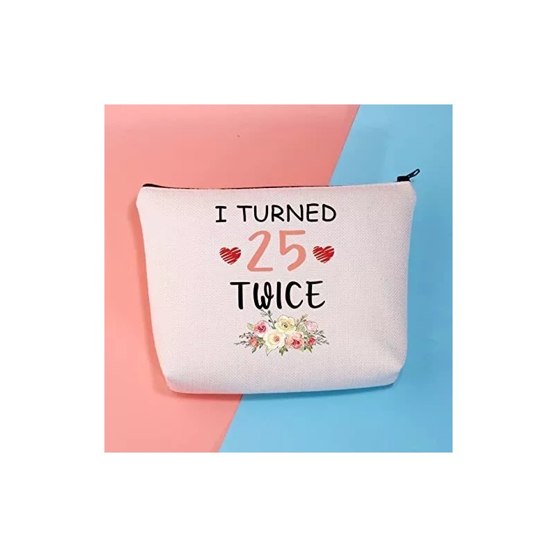 BDPWSS Regalo 50 Cumpleaños Mujer Neceser Maquillaje 50 Años 20